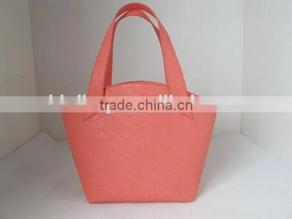 Spring bright tote bag teenagers embossing tote bags