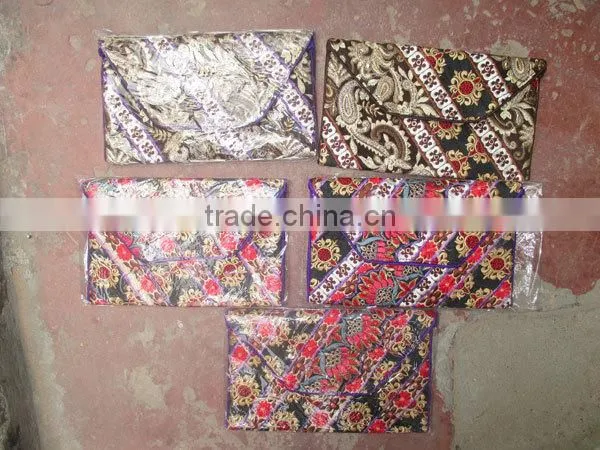 Ra re handmade embroidered tribal clutch bag india