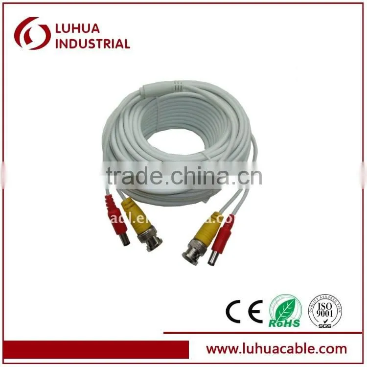 RG59 Siamese cable with BNC connectors for surveillance system