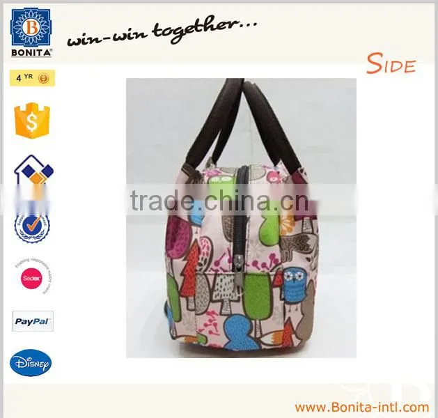 Professional supplier small cute baby lovely diaper tote bag with fancy deisign