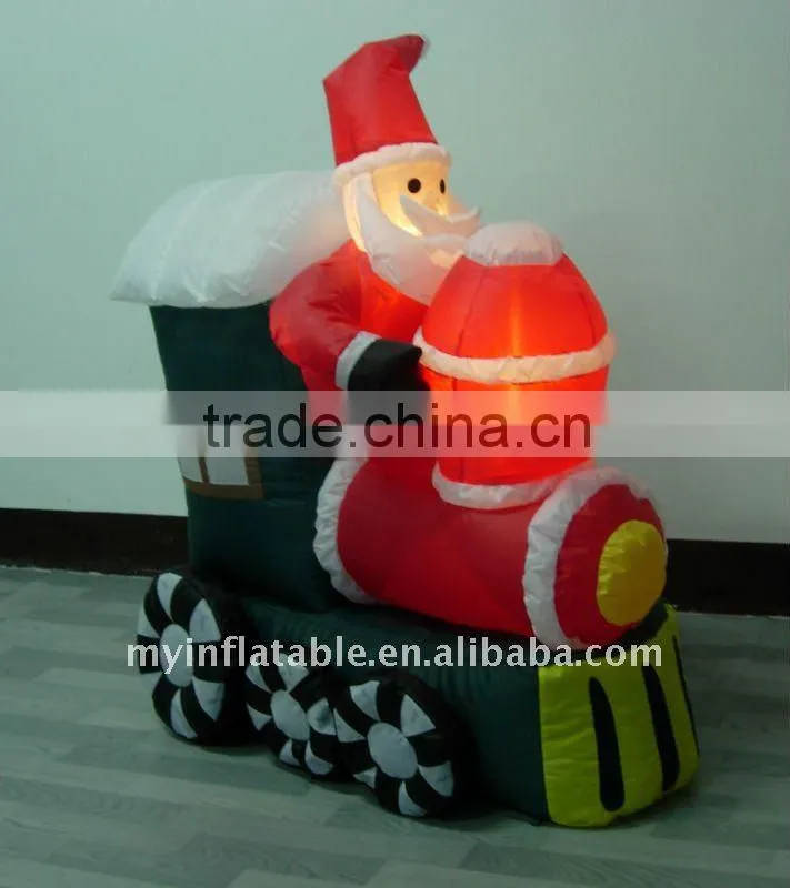 inflatable christmas tree with snowman decoration