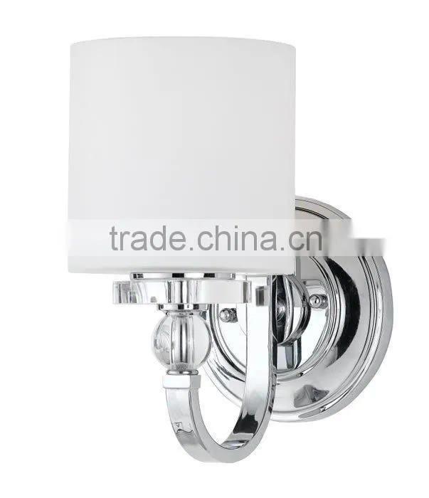 Polished Chrome 1 Light 6" Wide Bathroom Sconce with Opal Etched Glass