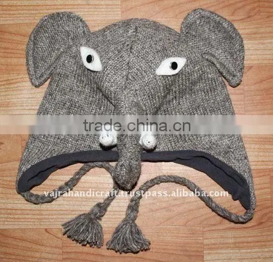 Nepal Woolen Inner Fleece Pink Winter Christmas Child Hat