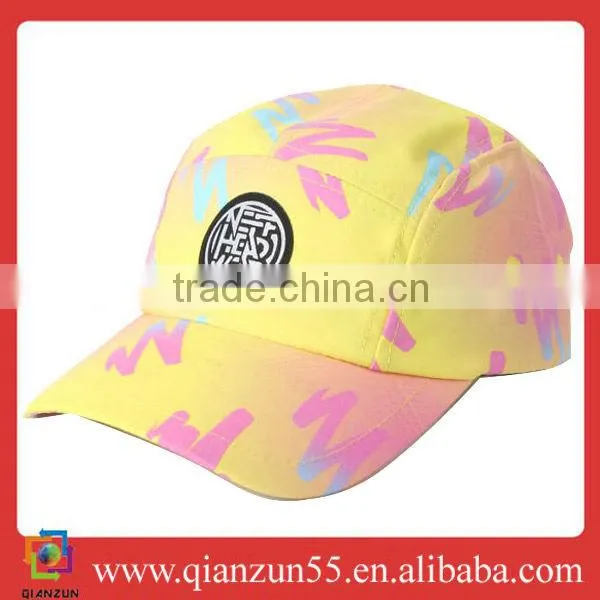 Fresh yellow cool only floral Future Style Volley 5 Panel Cap Hat