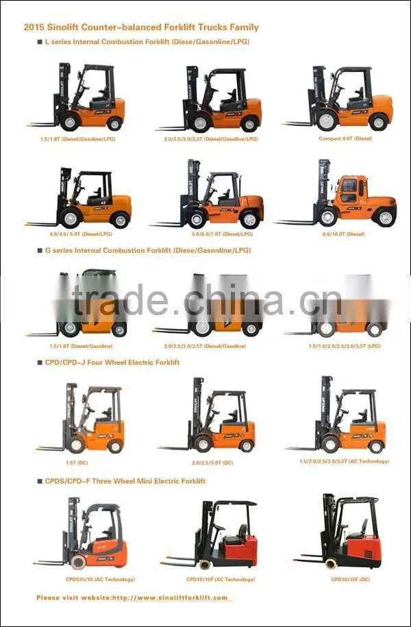 2015 New Sinolift G series High-level Configuration Counterbalance 1.5T 1.8T Diesel Fork Lift