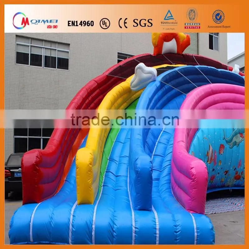 commercial outdoor slide bouncer pool