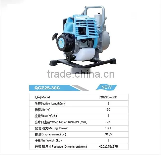 4-Stroke Gasoline Engine Water Pump 1 Inch QGZ25-30C