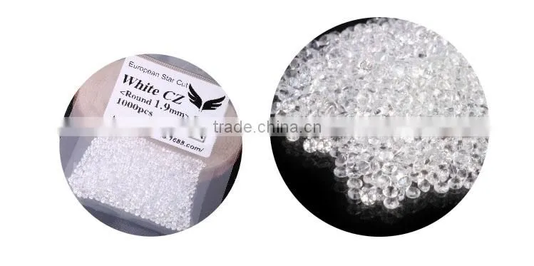 1.9mm Gypsy Setting Micro Pave Small Size Round CZ Loose