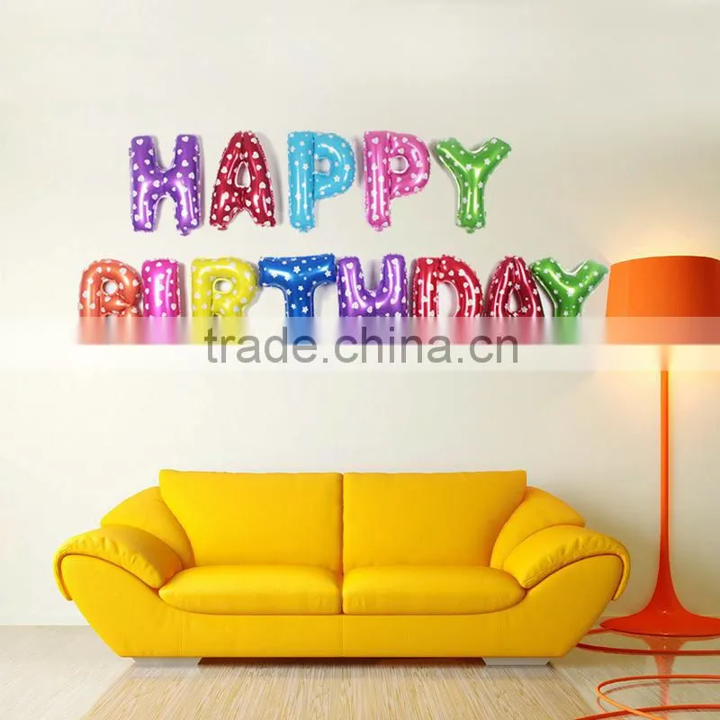 2015 Colorful spot dot helium balloon,16 inches words/letters balloon,happy new year inflatable custom balloon