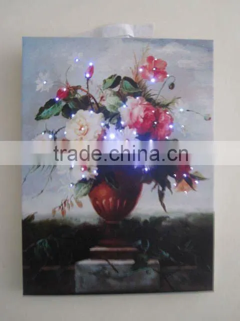 LED flower optical fiber canvas art painting light
