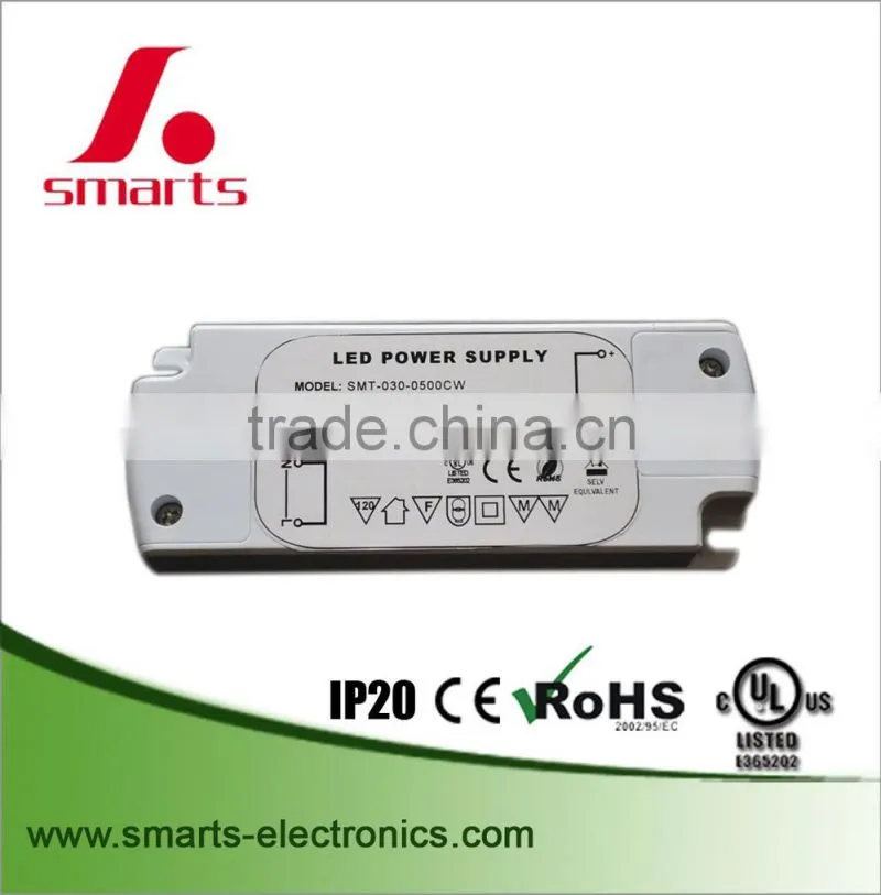CE ROHS UL listed 9w Constant current 350ma 500ma 300mA power supply unit