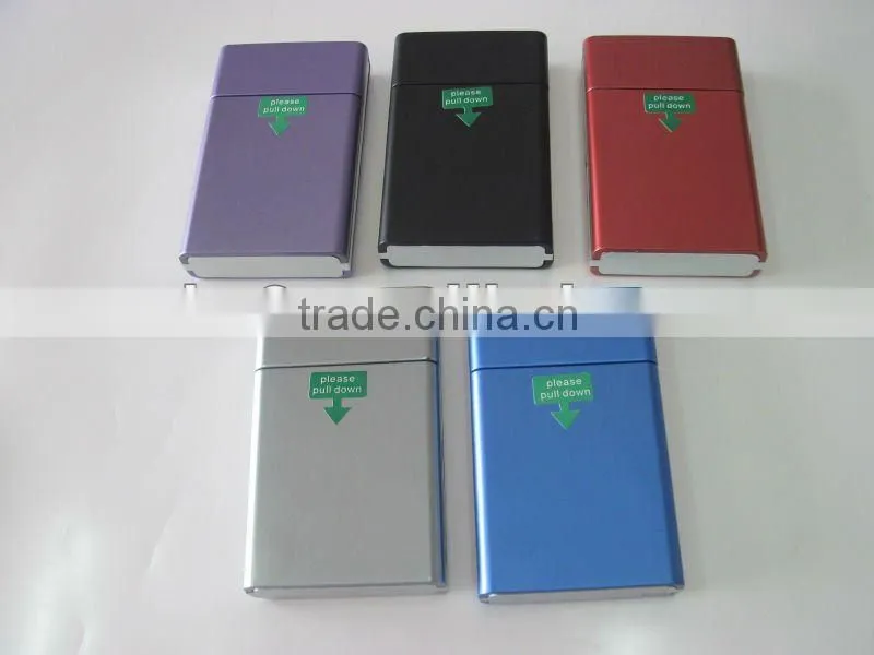 Original color plastic cigarette case. Automatic open plastic cigarette case.