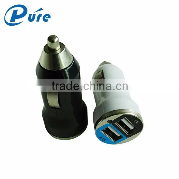 Newest product universal 2.1A 2 port usb car charger for cellphone portable usb charger