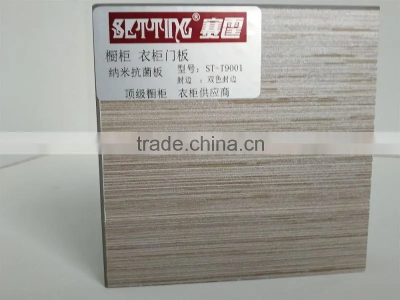 Wood grain color uv mdf board for kitchens ST-T9001