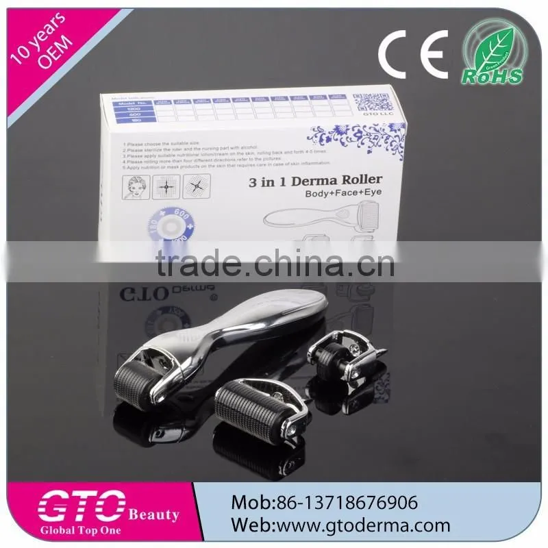 Factory Direct Sale Skin Beauty Dermaroller 3 in 1 Derma Roller
