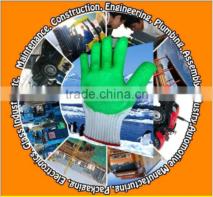 China machinist working gloves, thin work gloves, poly cotton knitted gloves work gloves