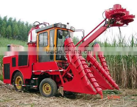 Whole stalk sugarcane combine harvester