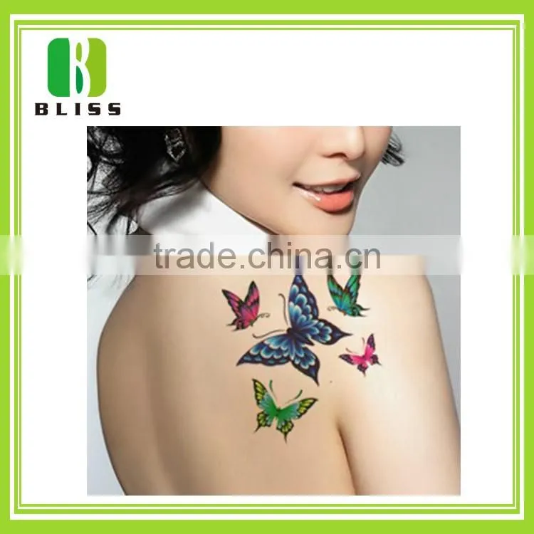 Waterproof skin safe Stickers Body Paint Decoration Gradient Design Sexy rainbow temporary tattoo
