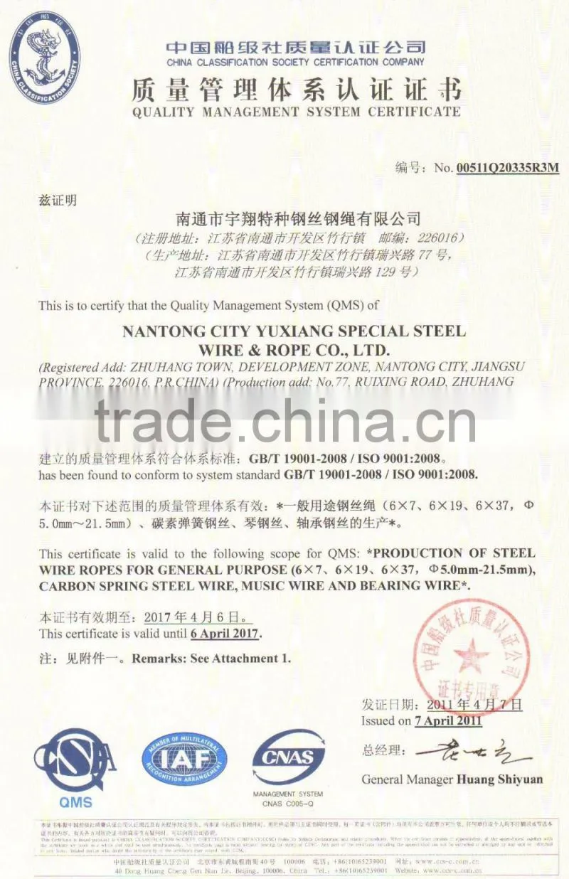 galvanized steel wire rope