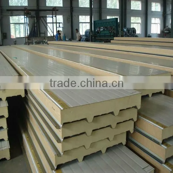 polyurethane sandwich panel for prefabricated steel structure