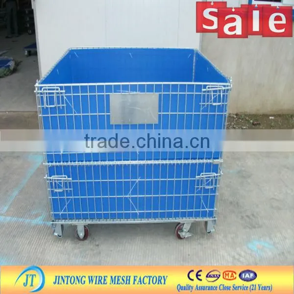 JT factory galvanized steel wire storage cage / warehouse cage