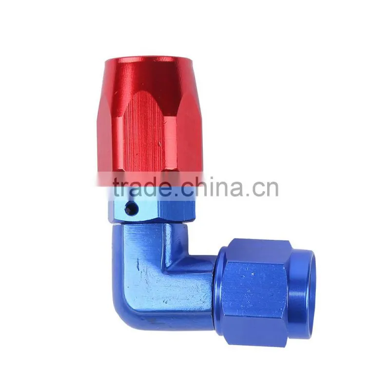 6-AN 90 DEGREE OIL/FUEL/GAS FLUID LINE HOSE END FITTING SWIVEL ALUMINUM ADAPTER