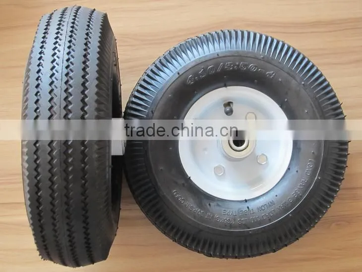 EL477 pneumatic rubber wheel / trolley wheel