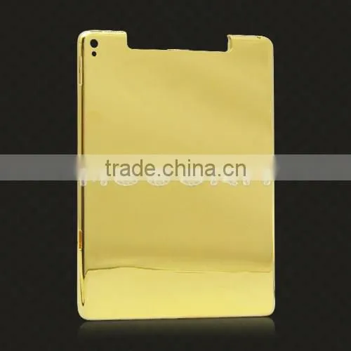 Luxury gold back cover for iPad Pro 24k gold plated back housing