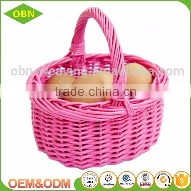 Wholesale newest and cheapest handmade colored fancy names wicker baskets or gift baskets