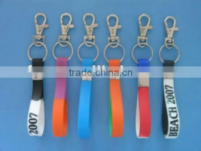 Fashion jewelry accessories silicon key chain silicone keychain