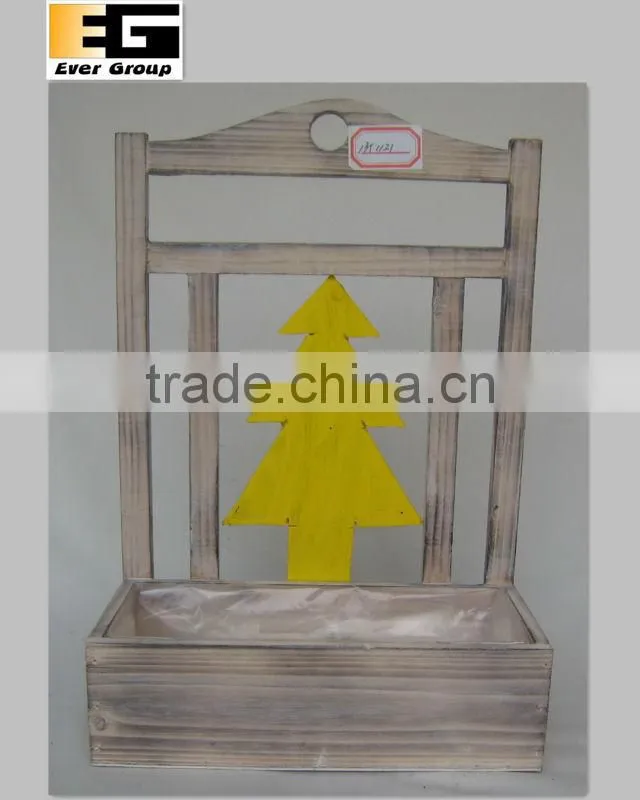 rsquare antique with wash wood planter
