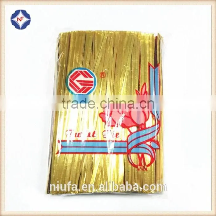 food packaging plastic single metal wire twist ties