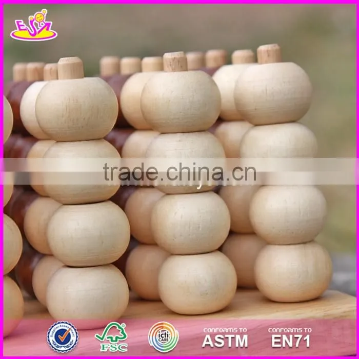 2017 new design educational beads wooden toddler stacking toys W13D115