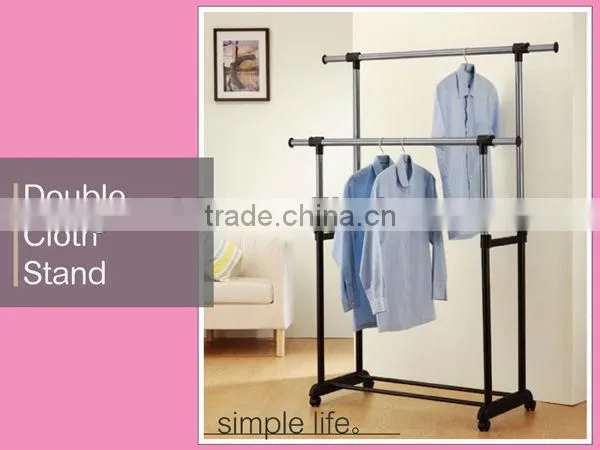 movable metal garment rack with storage drawer/clothes rack