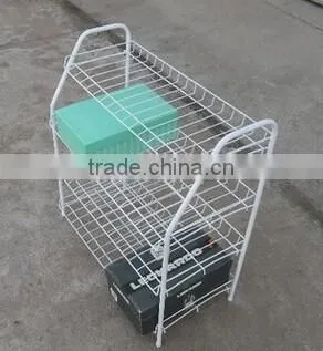 suitable for holding 16 pair shoes 4 tier steel tube black or whte wire shoe rack