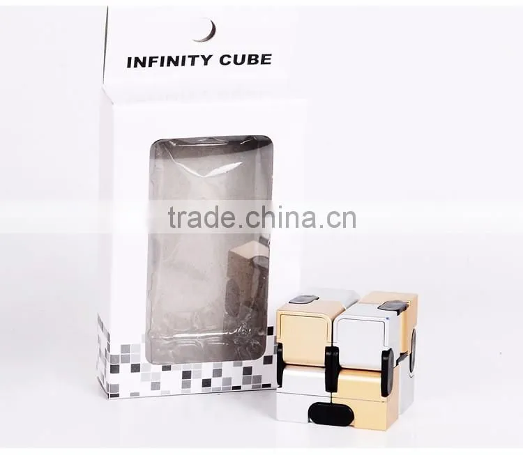 Newest Anti-Stress Magic Fidget toy Infinity Cube Fidget Desk Toys infinity cube metal