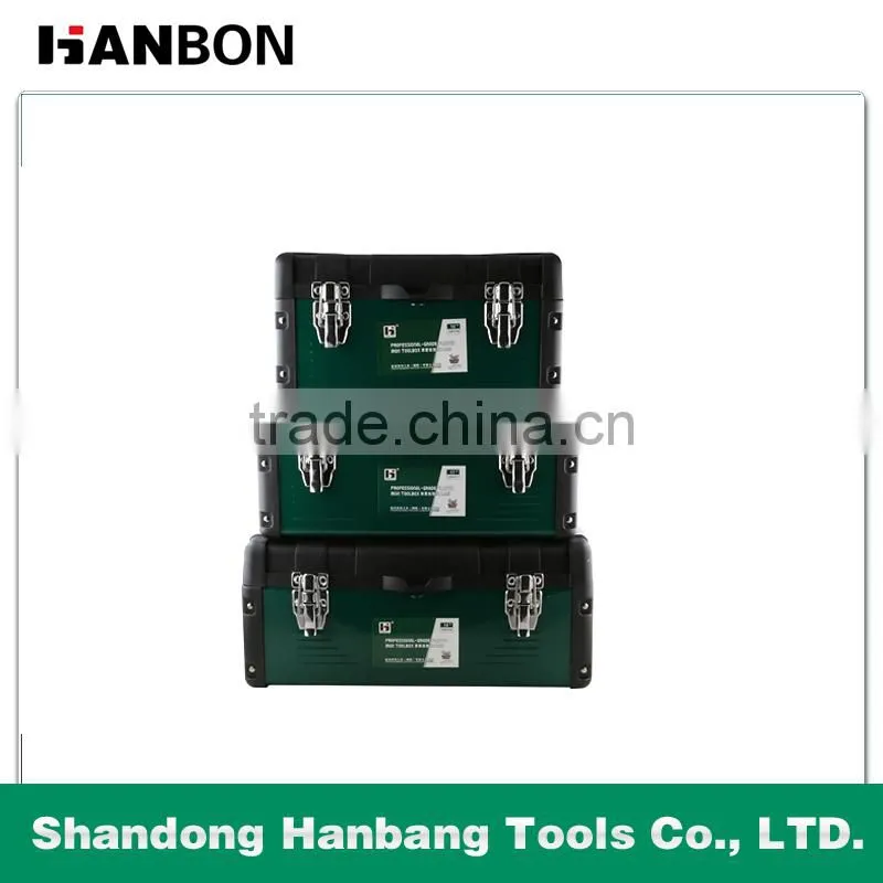 plastic cover iron toolbox/toolkit with high grade