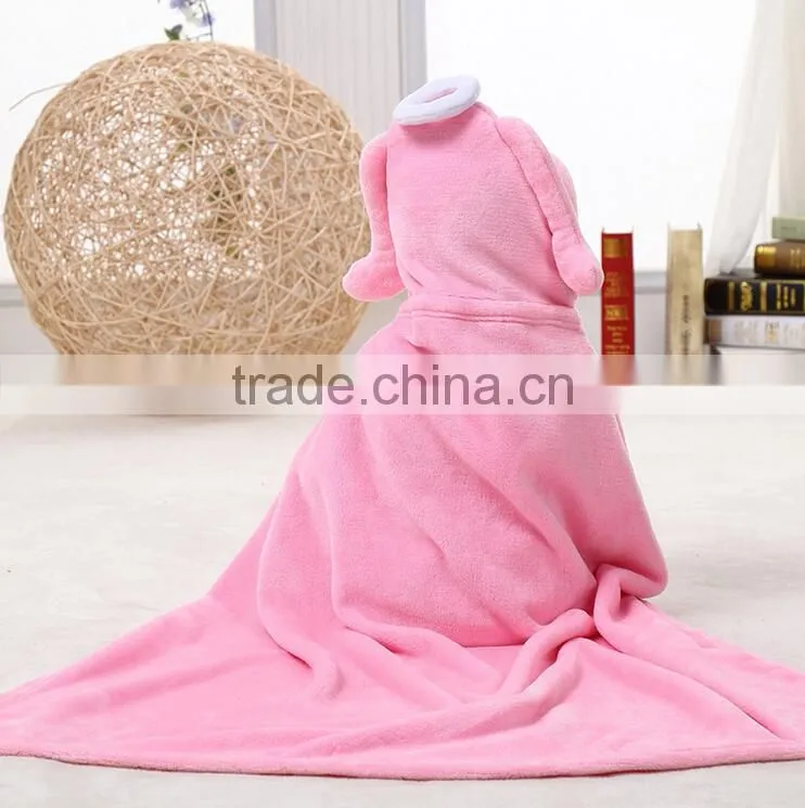Wholesale animal shape baby bathrobe with hood baby blankets