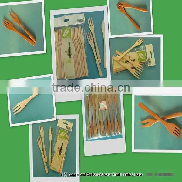 disposable carbonized dark bamboo bambu soup serving baby spoons