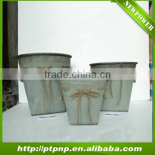 tin metal garden flower planter pot WF1026