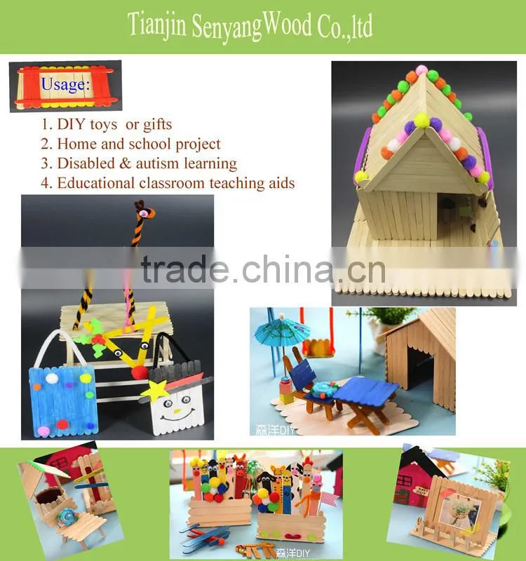 colorful DIY toys craft wooden ice cream sticks