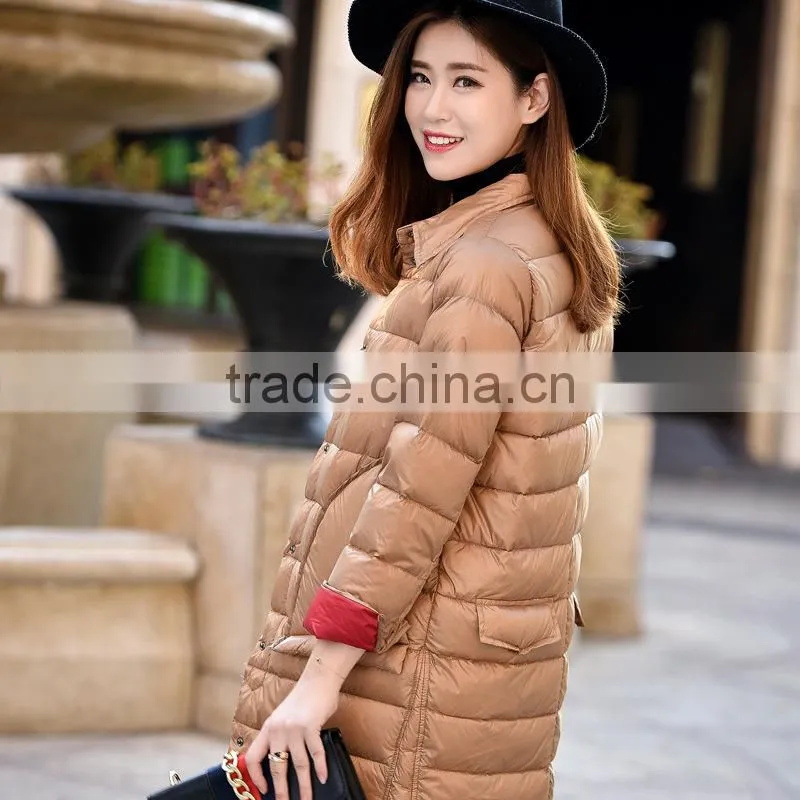 2017 winter duck down jacket women new style graceful light weight down jacket