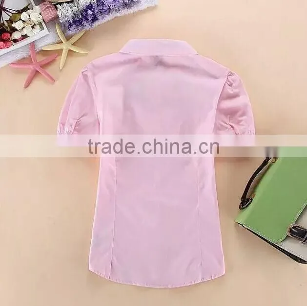 Girl's School Uniform Shirt Short Sleeve International School Uniform Summer School Uniform