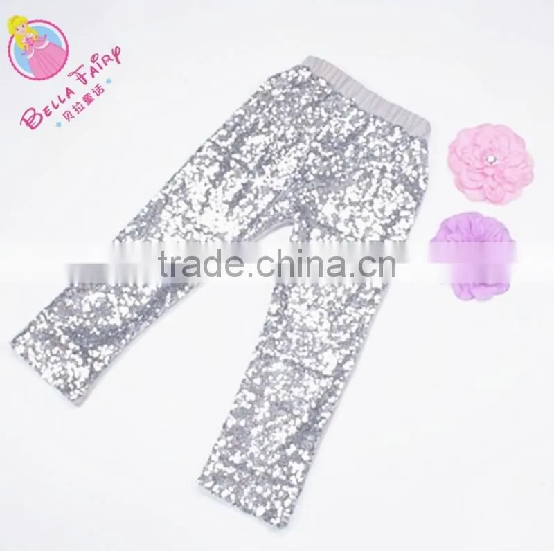 Wholesale newborn baby winter pants baby sequin pants