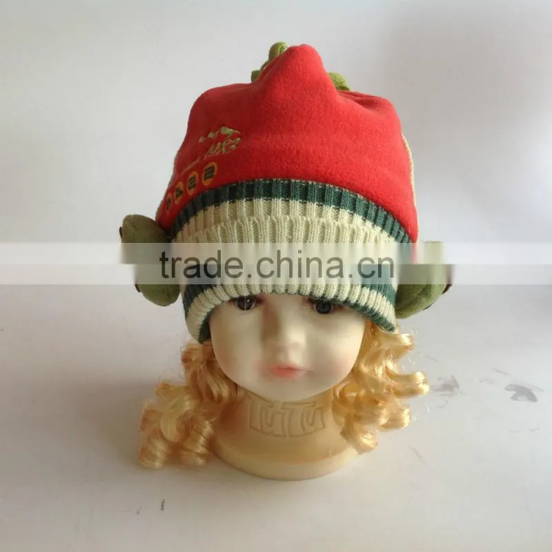 new acrylic and polyester lovely girl's fashion kids knitted hats factory