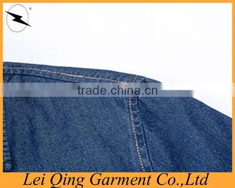Fashion long sleeve man denim shirt 2015