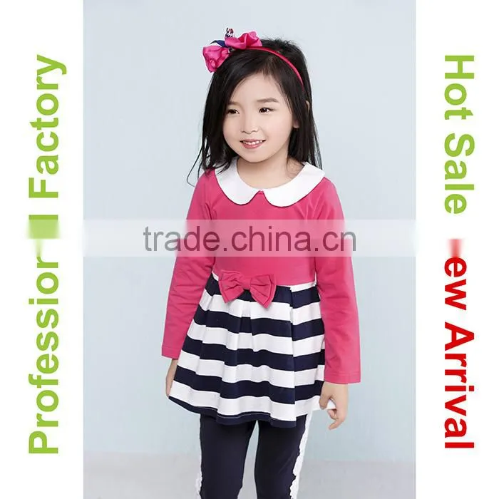 2015 new model pink flower girl dress with rabbit decoration