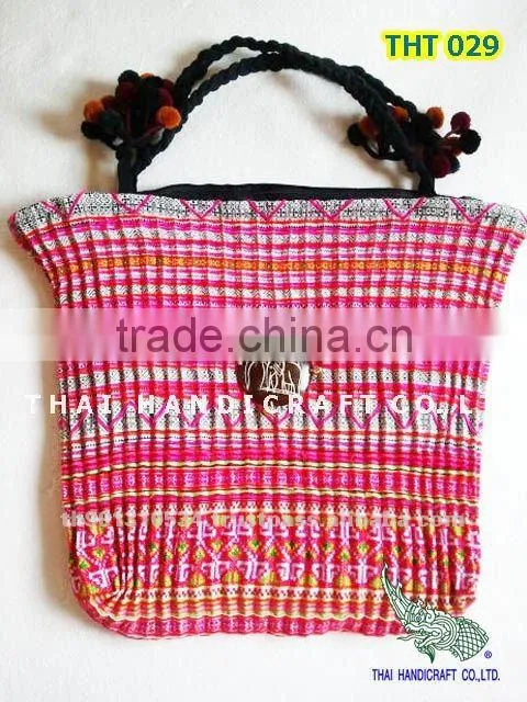 Embroidered HMONG Hill Tribe Tote Handmade Hand Bag