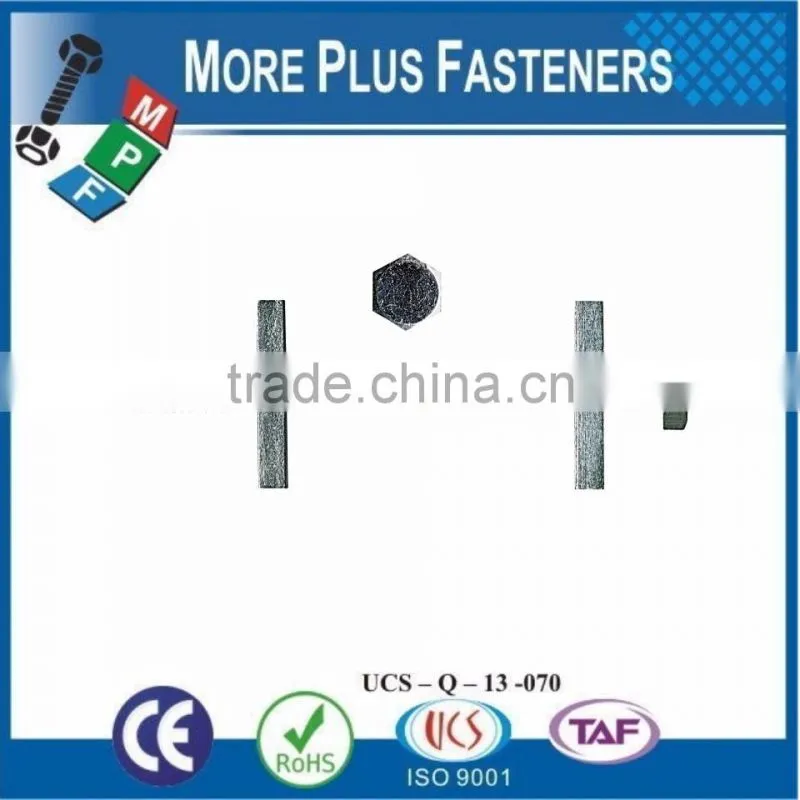 Made In Taiwan Brass Closet Hex Head Zinc Plated Draw Bolt