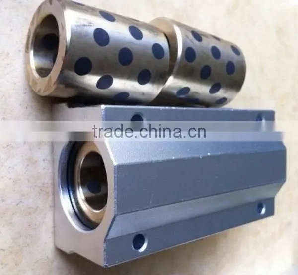 self-lubricating graphite bronze bushes with block